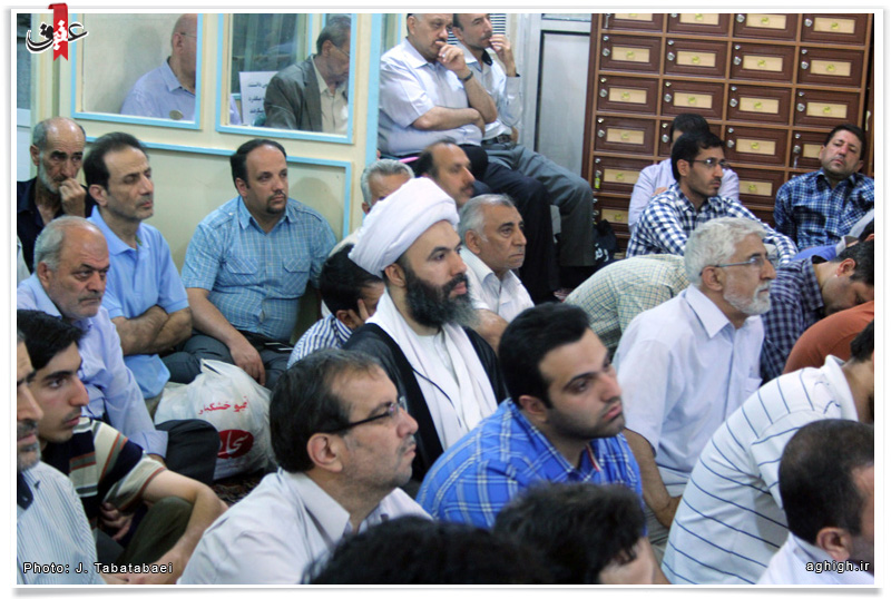مستمعین آیت الله ضیاءآبادی - مسجد علی بن الحسین علیه السلام