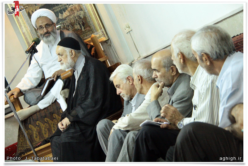 روضه خانگی آیت الله ضیاءآبادی با سخنرانی حجت الاسلام محسن الهی و مداحی حاج محسن اعتمادیان
