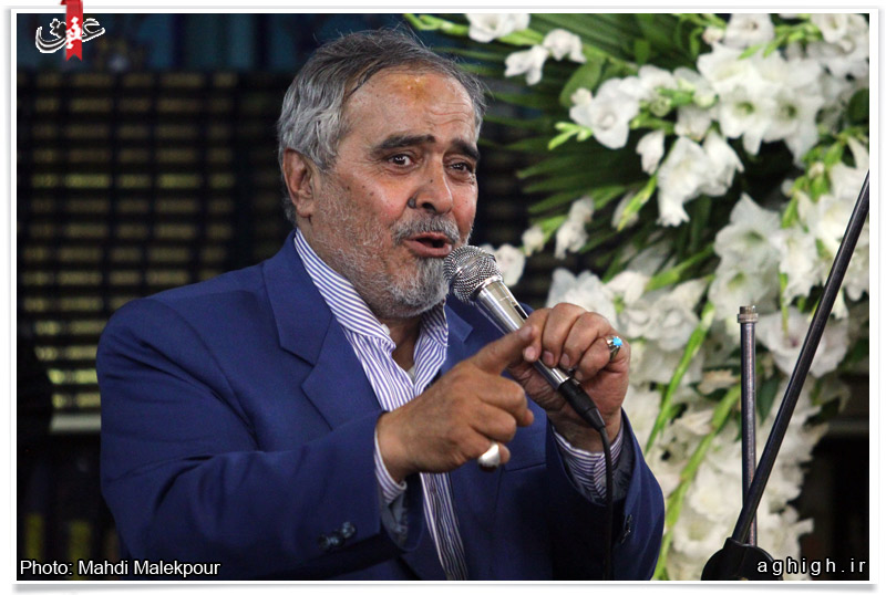 حاج علی انسانی  در مراسم ترحیم دکتر محمدرضا آهی