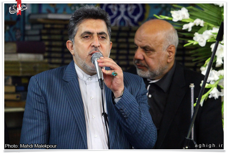 حاج محسن طاهری  در مراسم ترحیم دکتر محمدرضا آهی