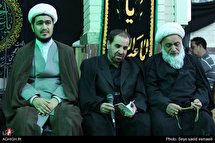 مراسم سیاه پوشان ماه محرم در هیئت جامعه مداحان تهران