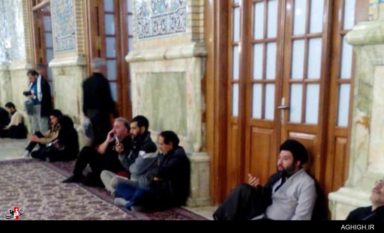 فرزند رهبر انقلاب در حرم رضوی+عکس