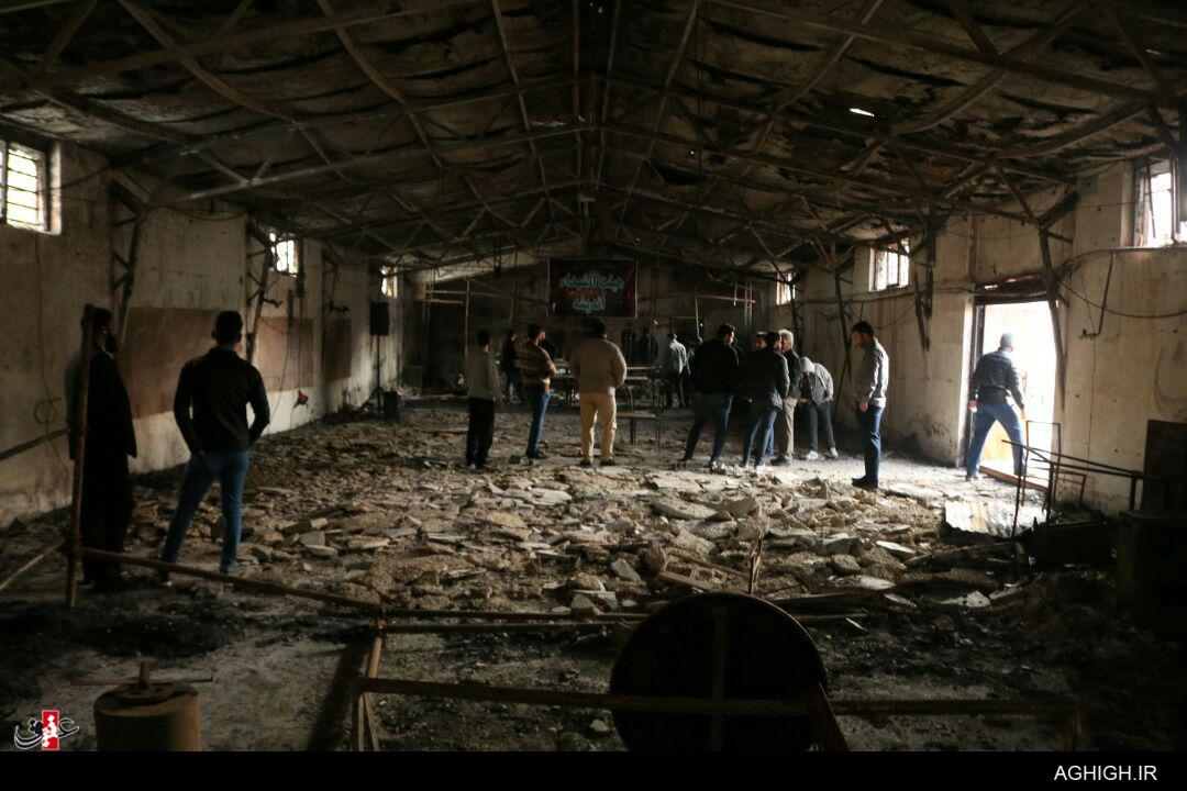 حکایت حسینیه ای که در آتش سوخت / با شکوه تر از قبل می سازیم حکایت حسینیه ای که در آتش سوخت / با شکوه تر از قبل می سازیم