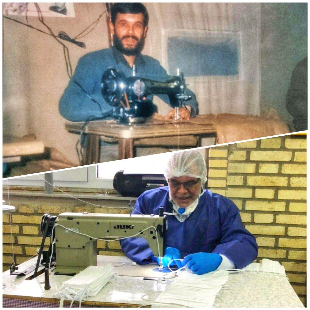 استاد کلامی باز به سراغ خیاطی صلواتی رفت+عکس استاد کلامی باز به سراغ خیاطی صلواتی رفت+عکس