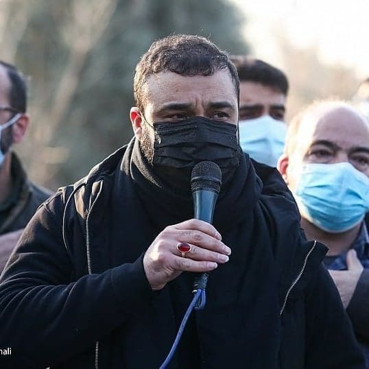 مداحی حاج عبدالرضا هلالی در مراسم تشییع علی انصاریان