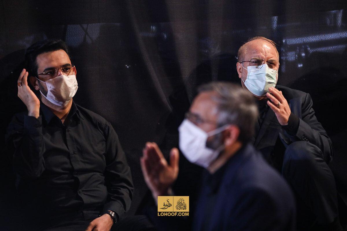 حضور رئیس مجلس و وزیر جوان در هیئت ریحانة الحسین(ع)