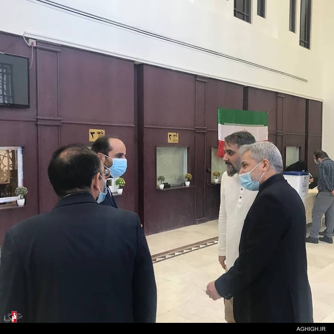 محمد حسین پویانفر انتخابات 1400 حضور مداحان و سخنرانان پای صندوق رأی+تصاویر