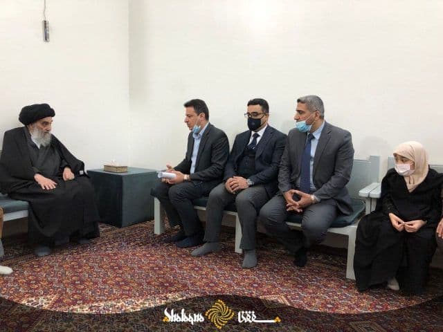 دیدار جمعی از کودکان مبتلا به سرطان با آیت الله سیستانی+تصاویر