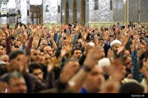 مناجات خوانی شب هفتم ماه رمضان در حرم رضوی