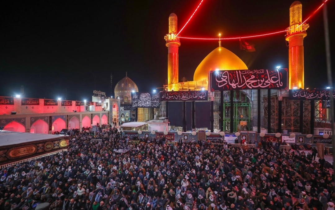سامرا در شب شهادت امام هادی (ع) میزبان میلیونها زائر شد سامرا در شب شهادت امام هادی (ع) میزبان میلیونها زائر شد