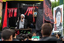 دسته بزرگ عزاداری هیأت دانشجویی در سوگ شهادت رئیس جمهور و یاران همراه