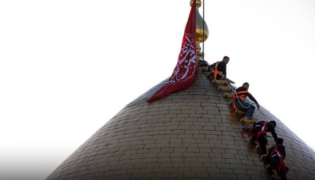 گنبد حرم حضرت عباس(ع) شستوشو شد گنبد حرم حضرت عباس(ع) شستوشو شد