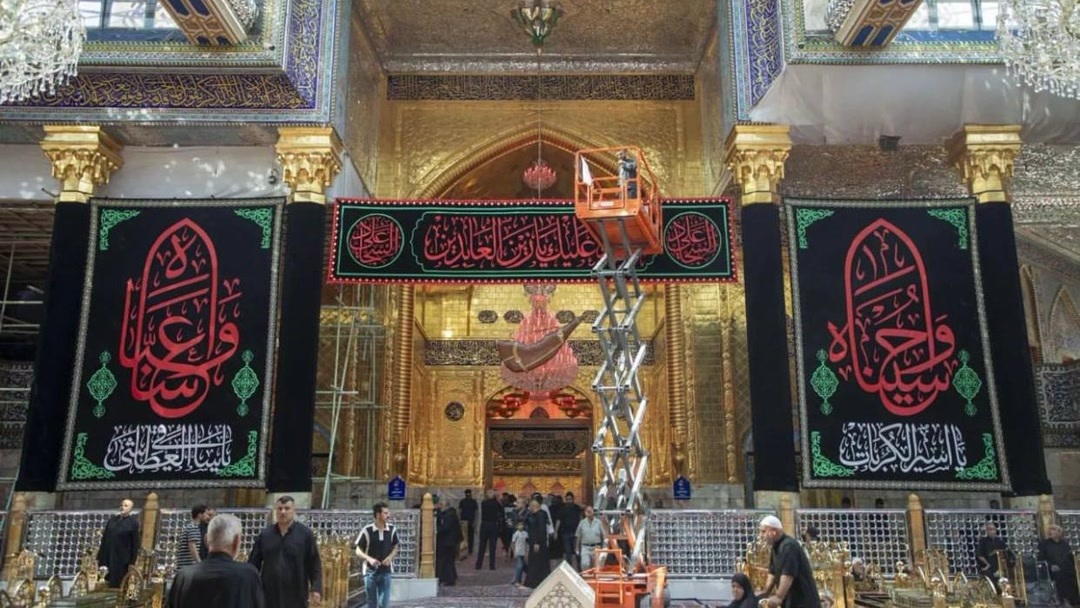 سیاهپوش شدن کربلا به مناسبت شهادت امام سجاد(ع) +عکس