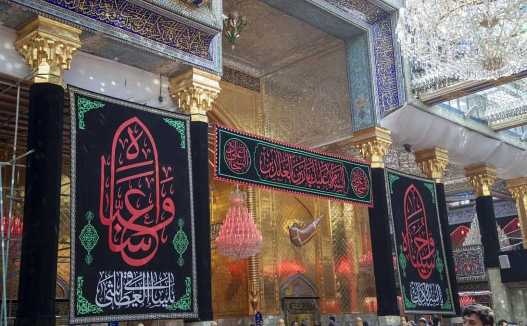 سیاهپوش شدن کربلا به مناسبت شهادت امام سجاد(ع) +عکس